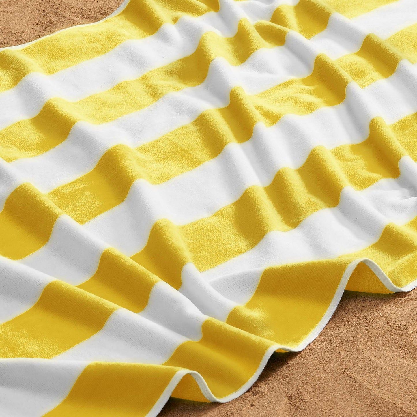 Oversized Cotton Velour Cabana Stripe Beach Towel Novia Collection Ultra Soft for Beach Poolside Camping