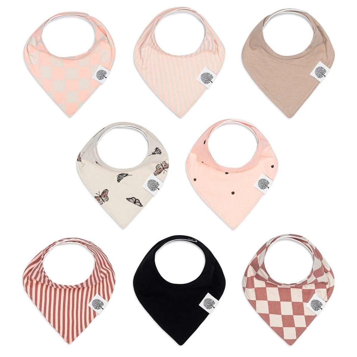 Butterfly Bandana Bib Set (8 pack) Parker Baby Co.