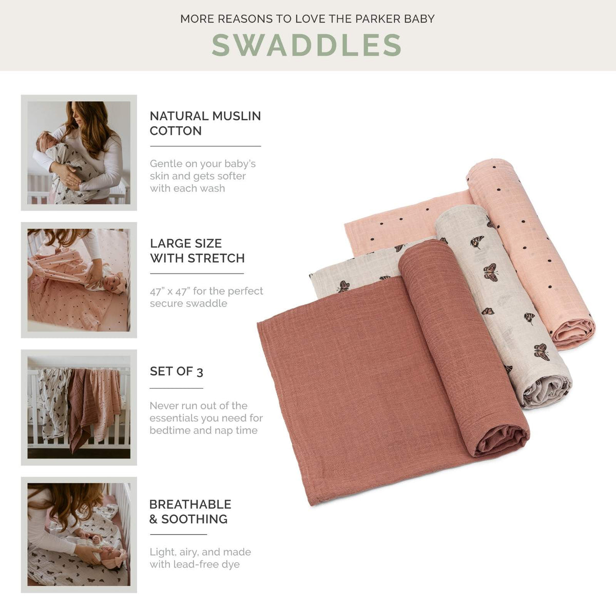 Butterfly Swaddle Set Parker Baby Co.