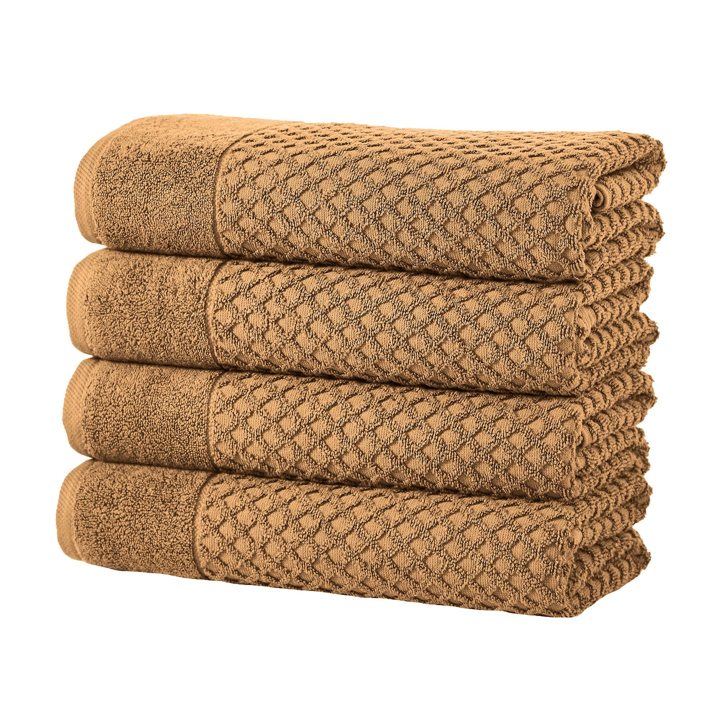 Cotton Diamond Waffle Weave Bath Towel Set Grayson Collection Low Twist Two Ply Towels For Everyday Luxury