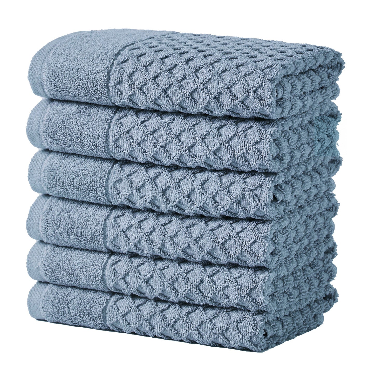 Cotton Diamond Waffle Weave Bath Towel Set Grayson Collection Low Twist Two Ply Towels For Everyday Luxury