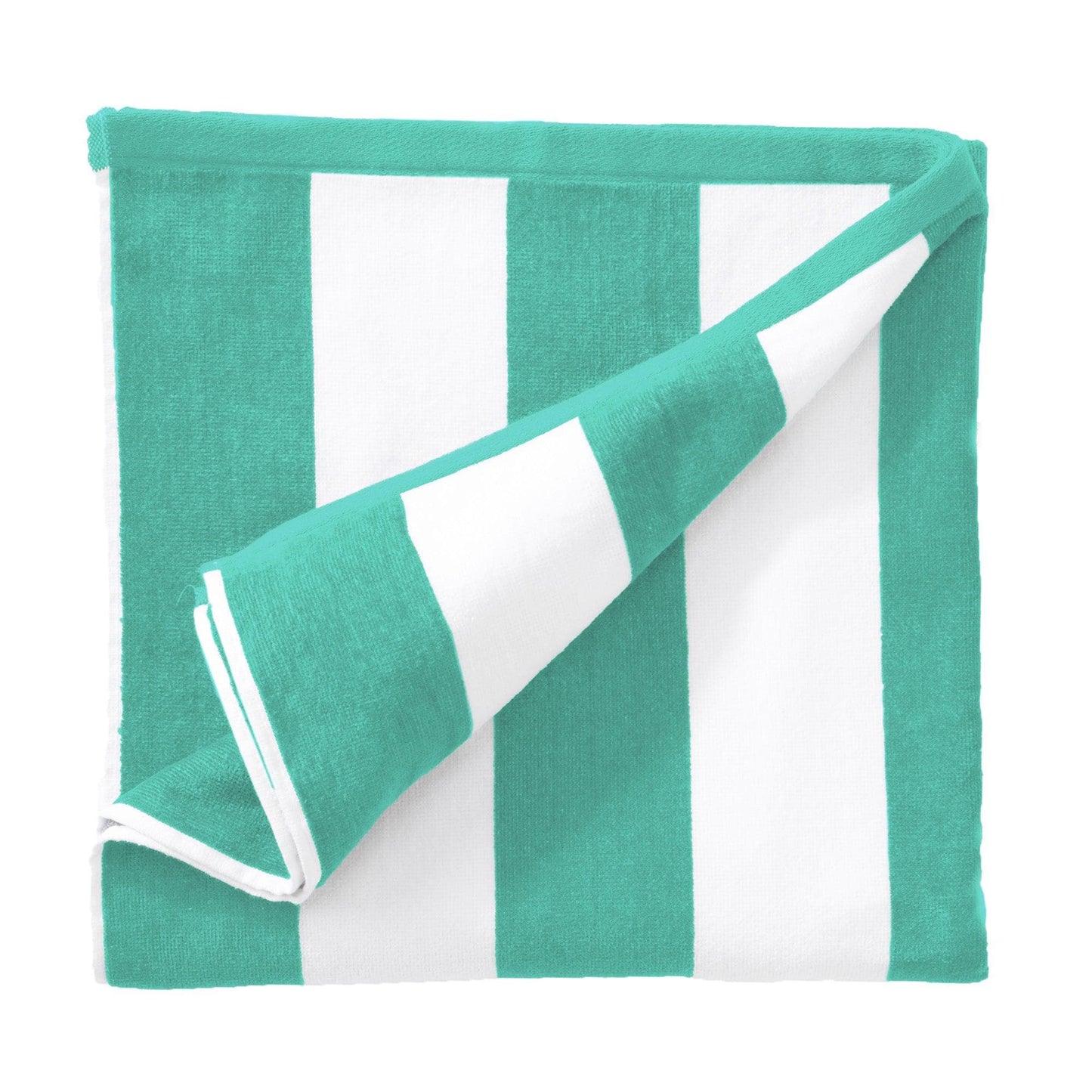 Oversized Cotton Velour Cabana Stripe Beach Towel Novia Collection Ultra Soft for Beach Poolside Camping