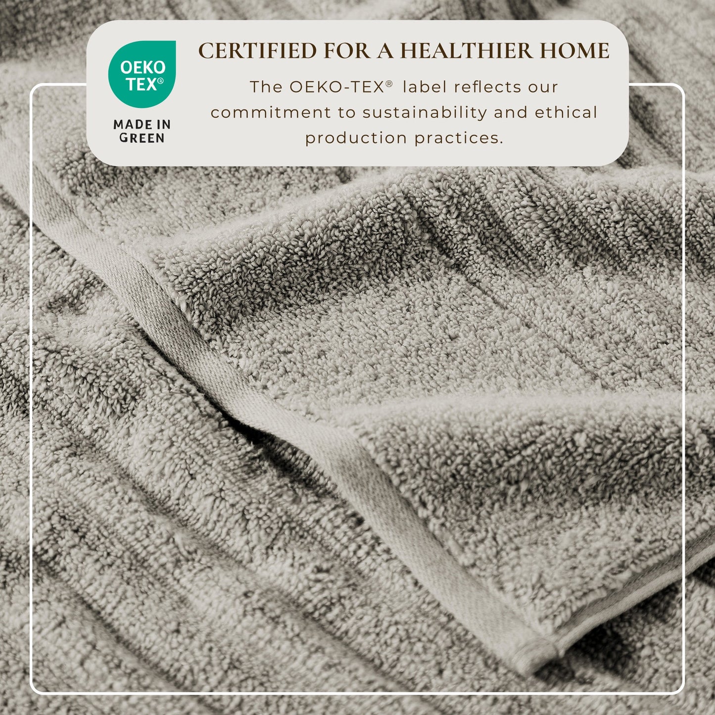 Karina Collection Luxury Cotton Bath Towels With Combed Cotton And Modern Ribbed Texture