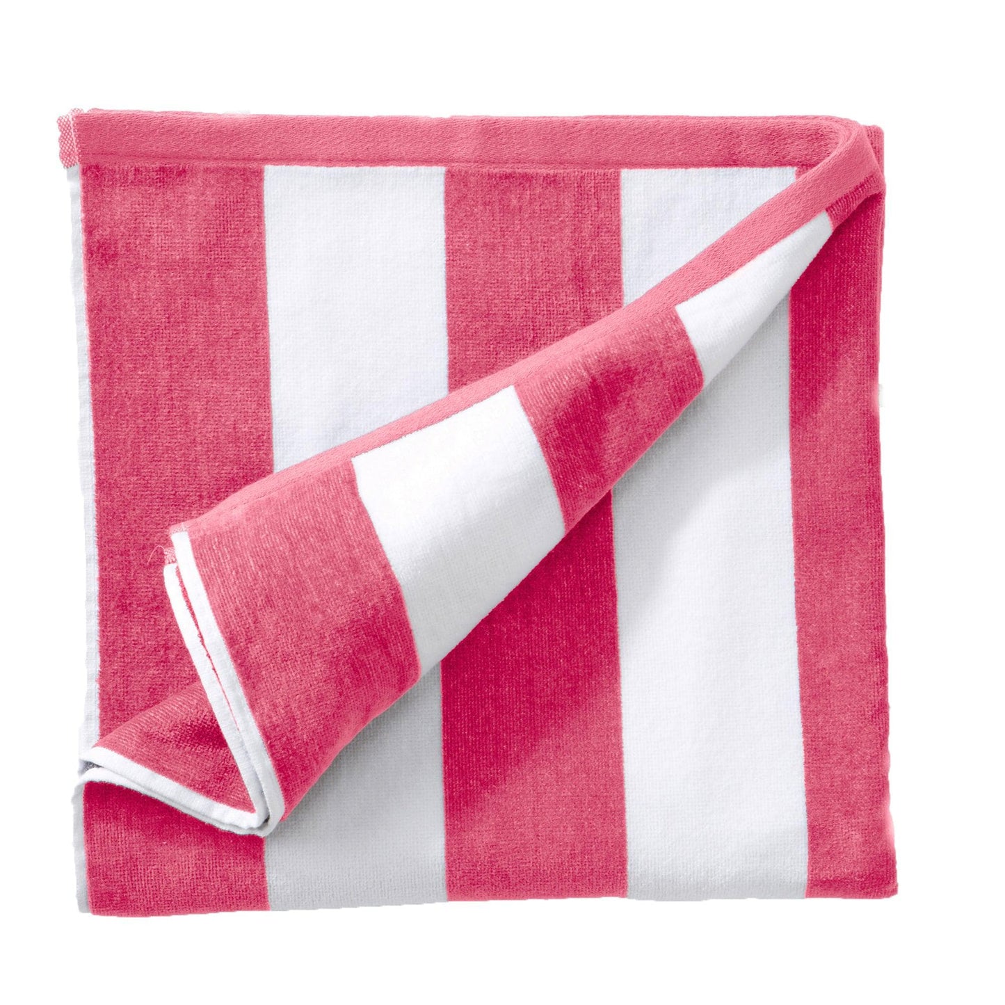 Oversized Cotton Velour Cabana Stripe Beach Towel Novia Collection Ultra Soft for Beach Poolside Camping