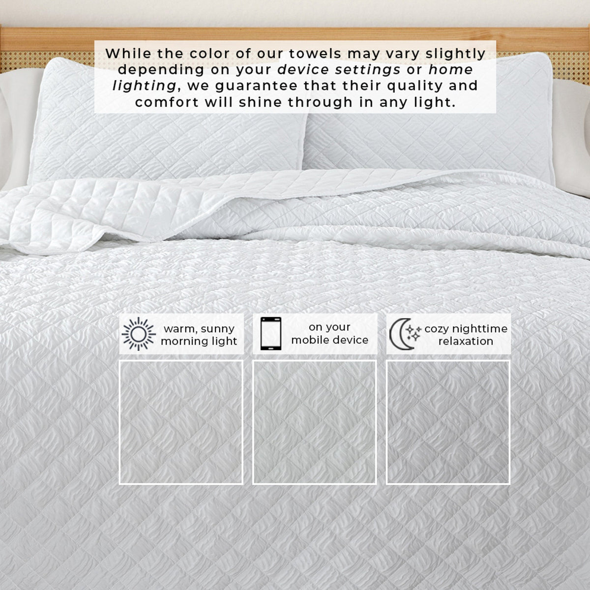 Diamond Embossed Quilt Set - Diamond Microsculpt Collection Great Bay Home