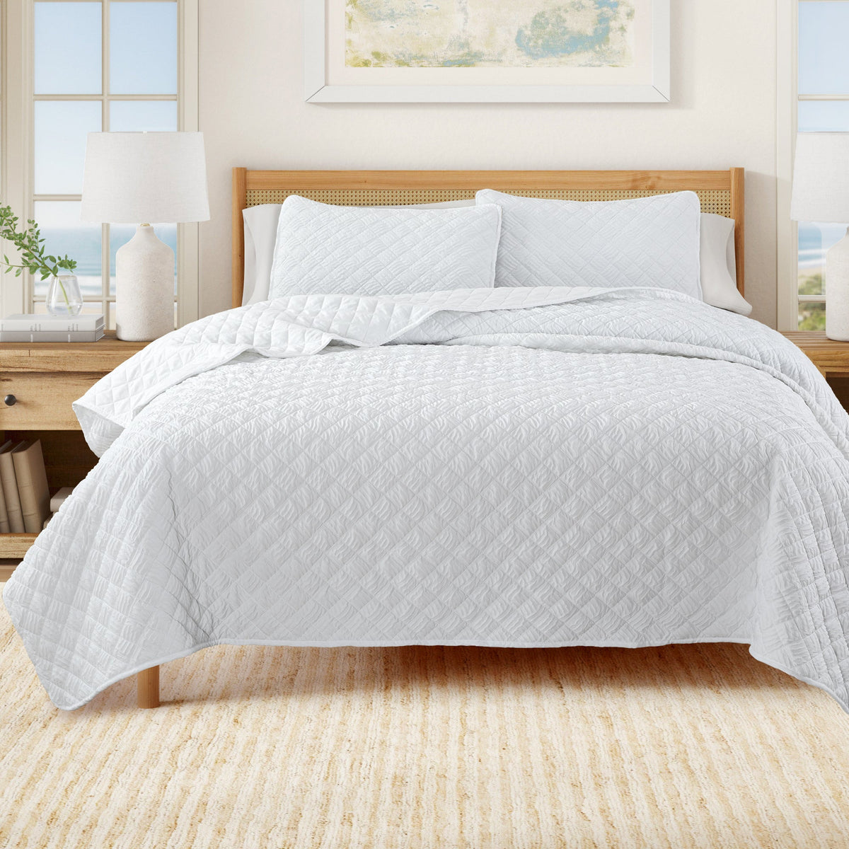 Diamond Embossed Quilt Set - Diamond Microsculpt Collection Great Bay Home