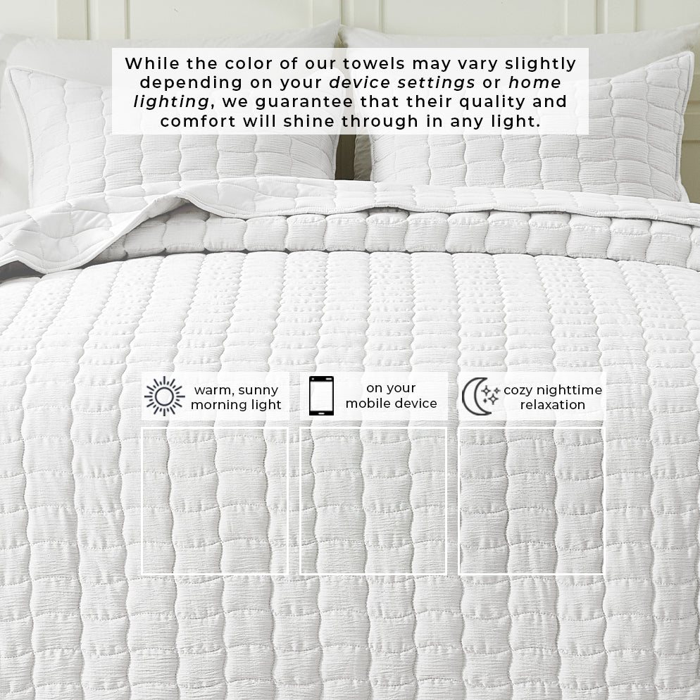 Gauze Quilt Set - Wave Stitch Collection Great Bay Home