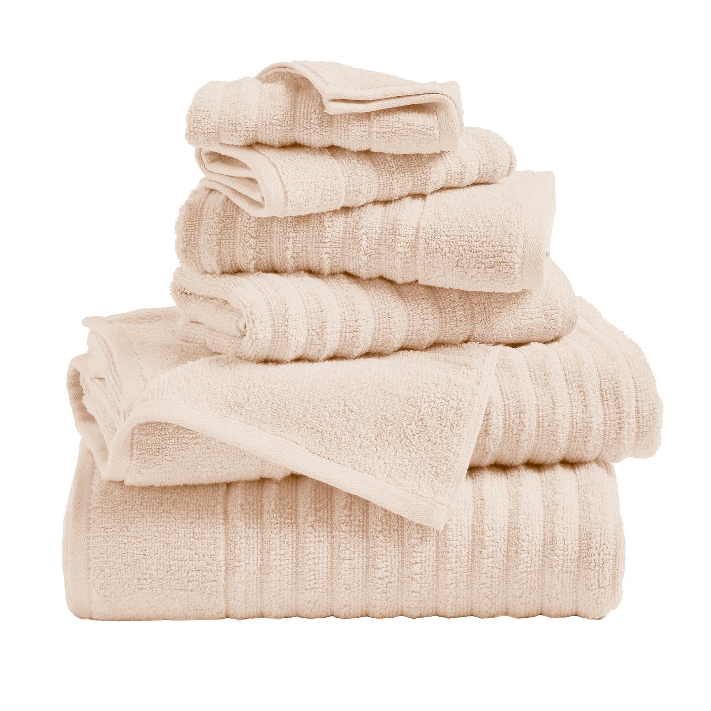 Karina Collection Luxury Cotton Bath Towels With Combed Cotton And Modern Ribbed Texture