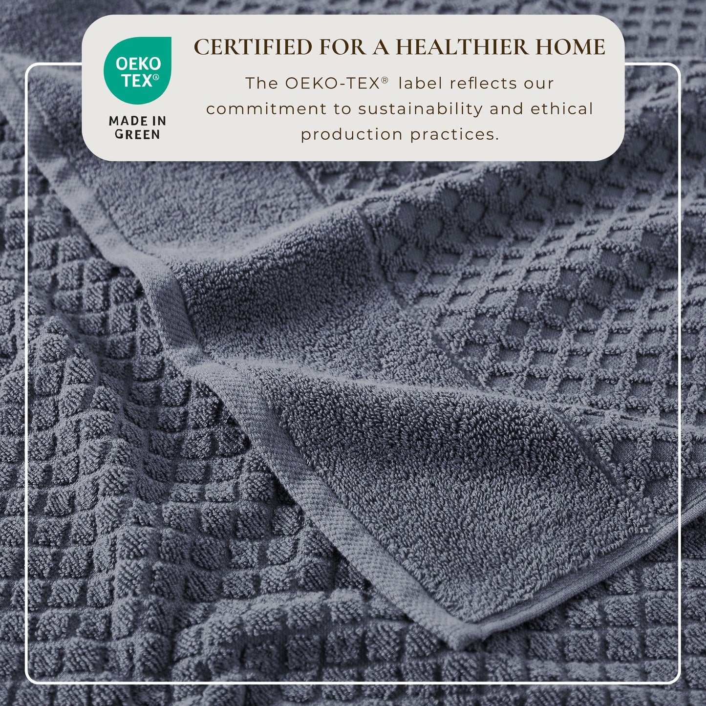 Cotton Diamond Waffle Weave Bath Towel Set Grayson Collection Low Twist Two Ply Towels For Everyday Luxury