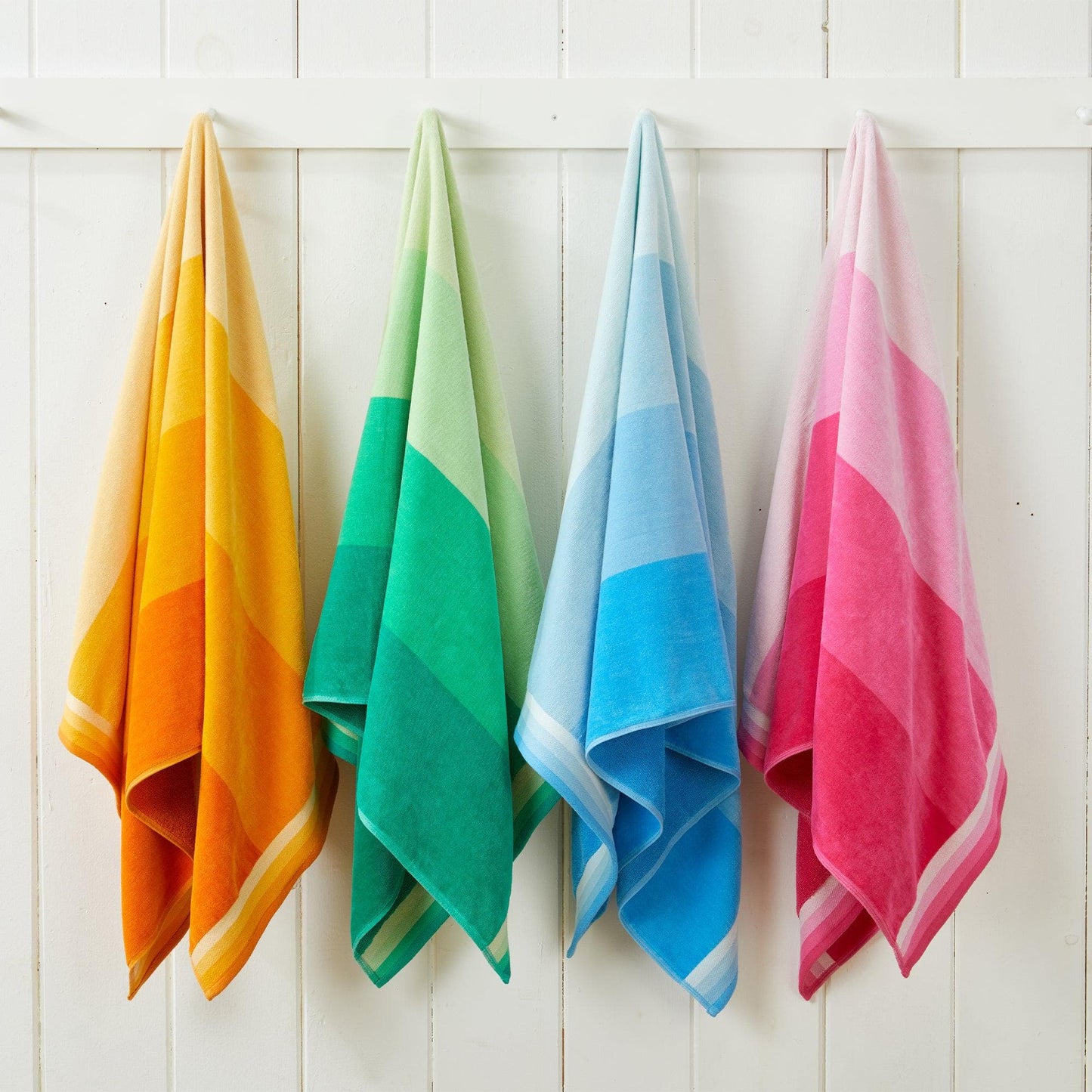 Oversized Cotton Velour Cabana Stripe Beach Towel Novia Collection Ultra Soft for Beach Poolside Camping