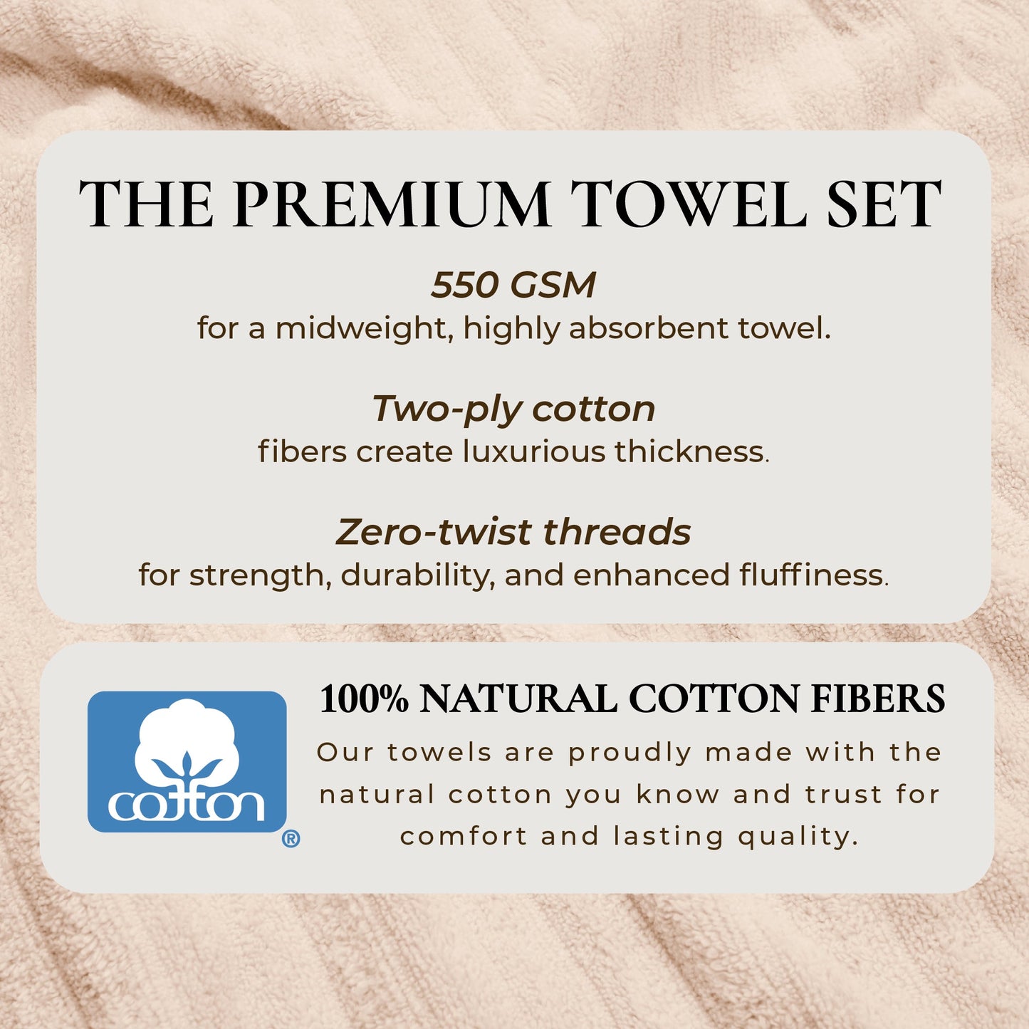 Karina Collection Luxury Cotton Bath Towels With Combed Cotton And Modern Ribbed Texture