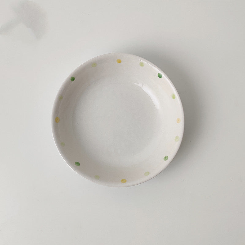 Dot Ceramic Plate Set Small Breakfast Plate Dessert Plate Flavor Plate Oval Plate Sell My Stuff