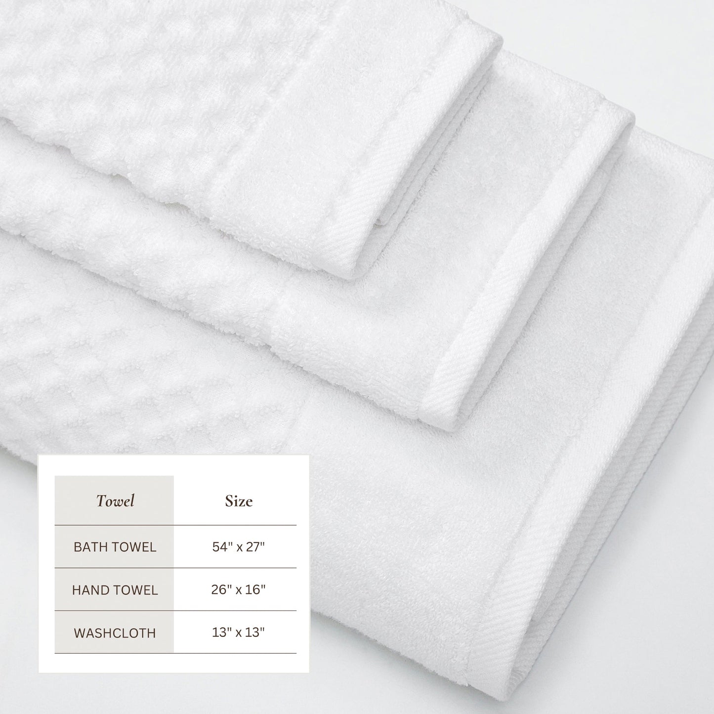 Cotton Diamond Waffle Weave Bath Towel Set Grayson Collection Low Twist Two Ply Towels For Everyday Luxury