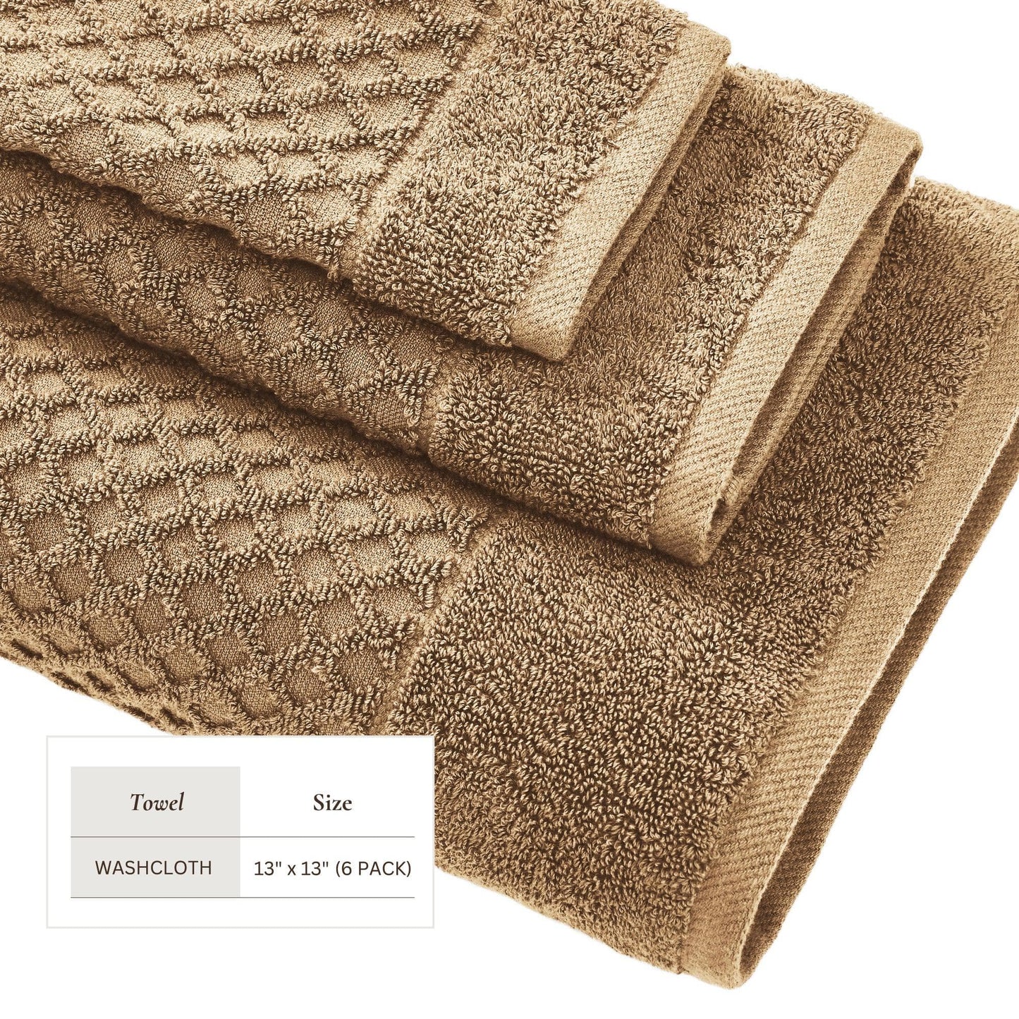 Cotton Diamond Waffle Weave Bath Towel Set Grayson Collection Low Twist Two Ply Towels For Everyday Luxury