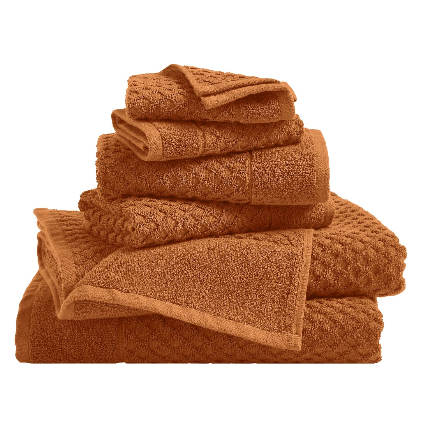 Cotton Diamond Waffle Weave Bath Towel Set Grayson Collection Low Twist Two Ply Towels For Everyday Luxury