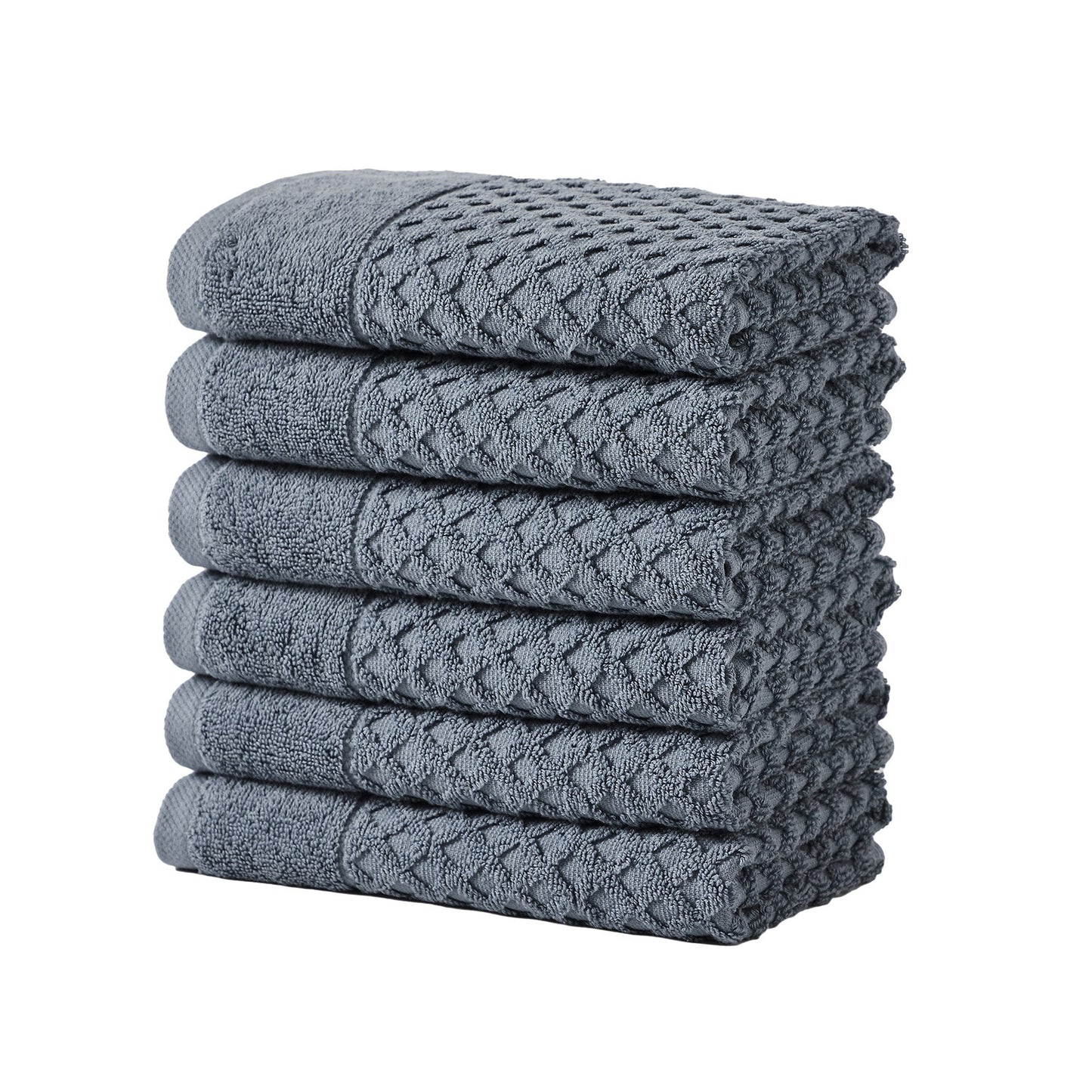 Cotton Diamond Waffle Weave Bath Towel Set Grayson Collection Low Twist Two Ply Towels For Everyday Luxury