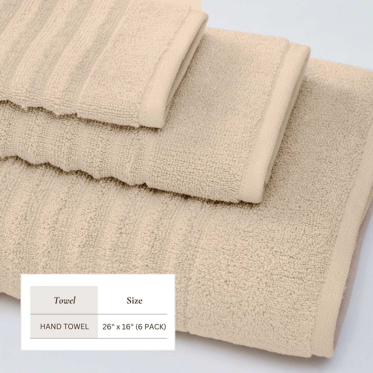 Karina Collection Luxury Cotton Bath Towels With Combed Cotton And Modern Ribbed Texture