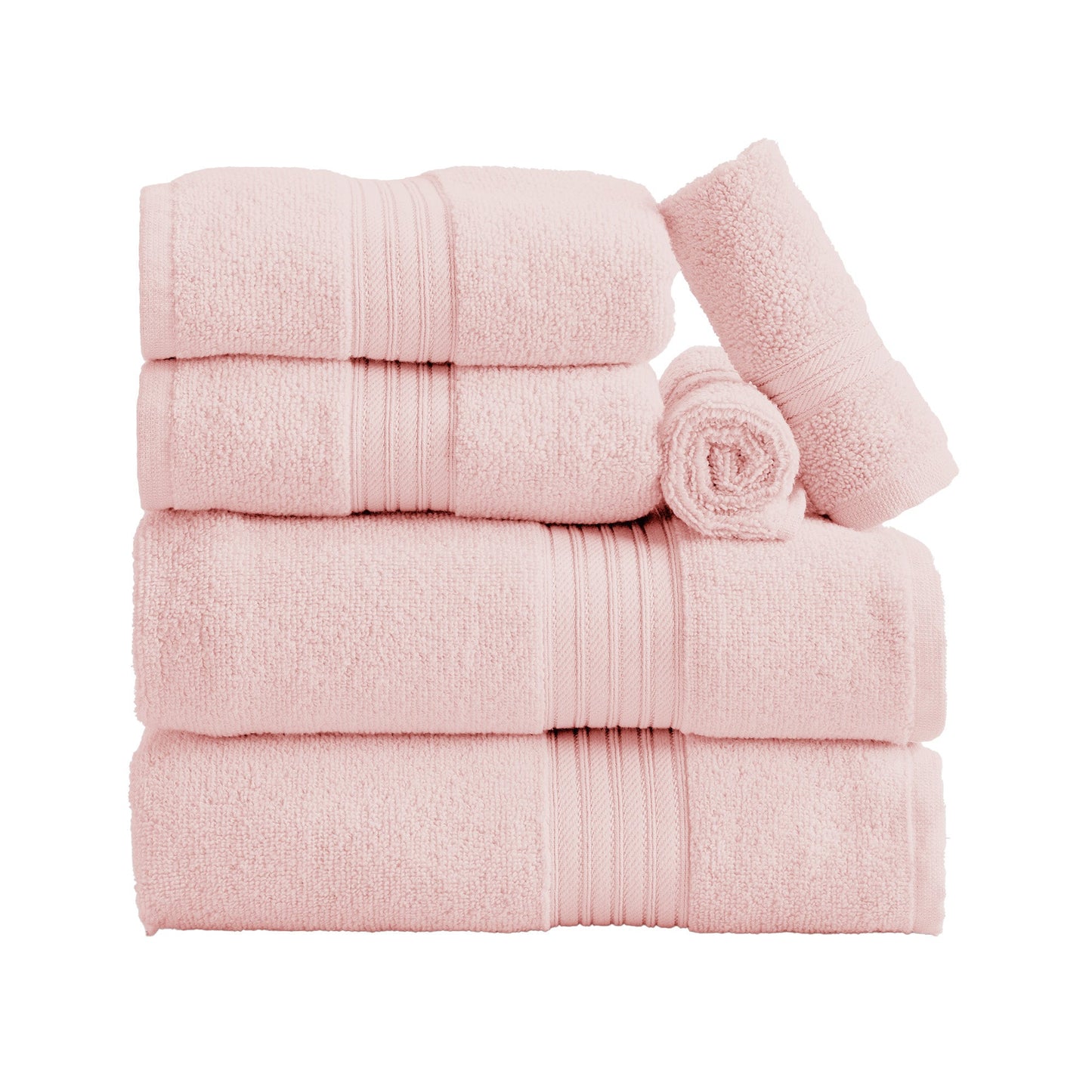 Cooper Collection Cotton Terry Bath Towel Set Lightweight Soft Towels Quick Drying Feather Spun Technology