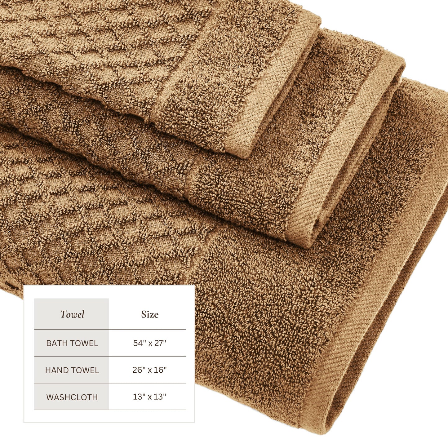 Cotton Diamond Waffle Weave Bath Towel Set Grayson Collection Low Twist Two Ply Towels For Everyday Luxury