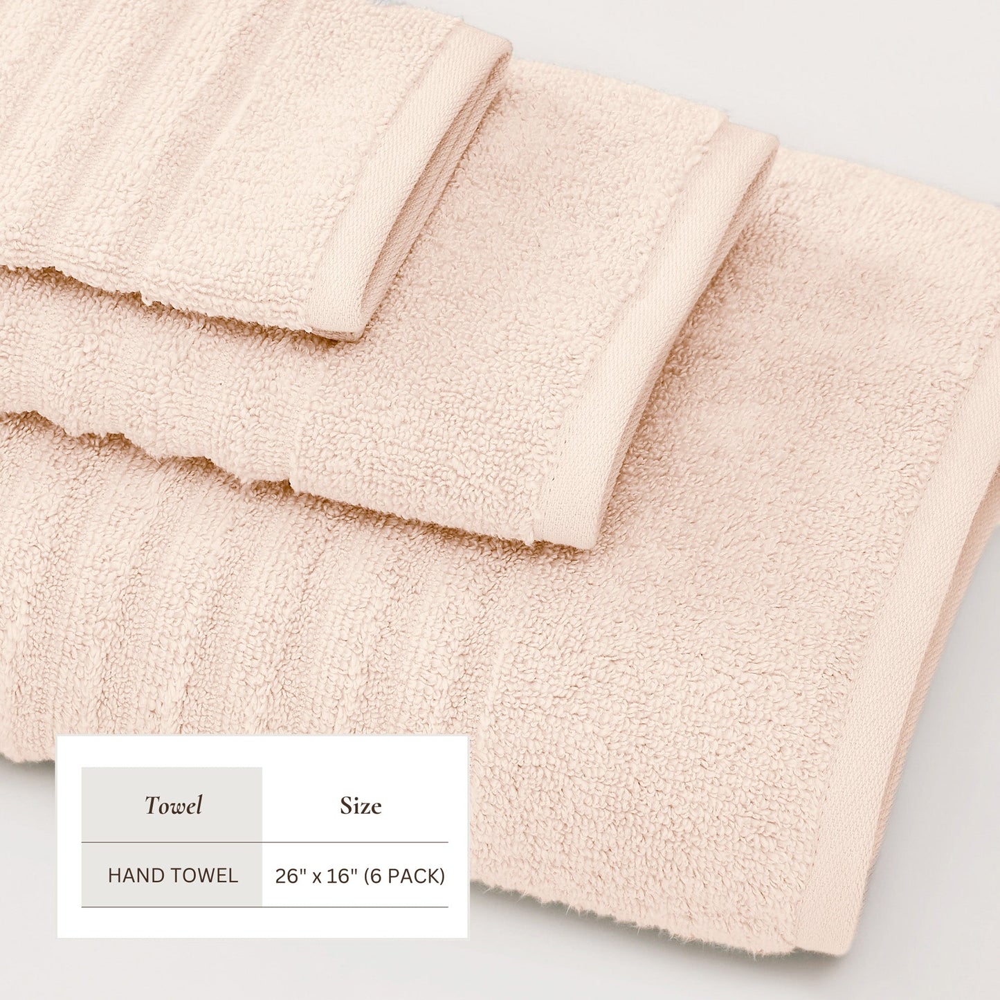 Karina Collection Luxury Cotton Bath Towels With Combed Cotton And Modern Ribbed Texture