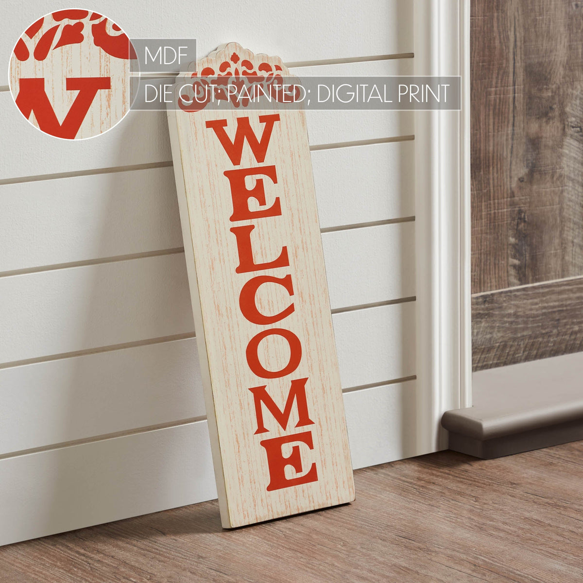 Fall Welcome Wooden Porch Sign – Vertical Autumn Entryway & Front Door Decor AllyBay