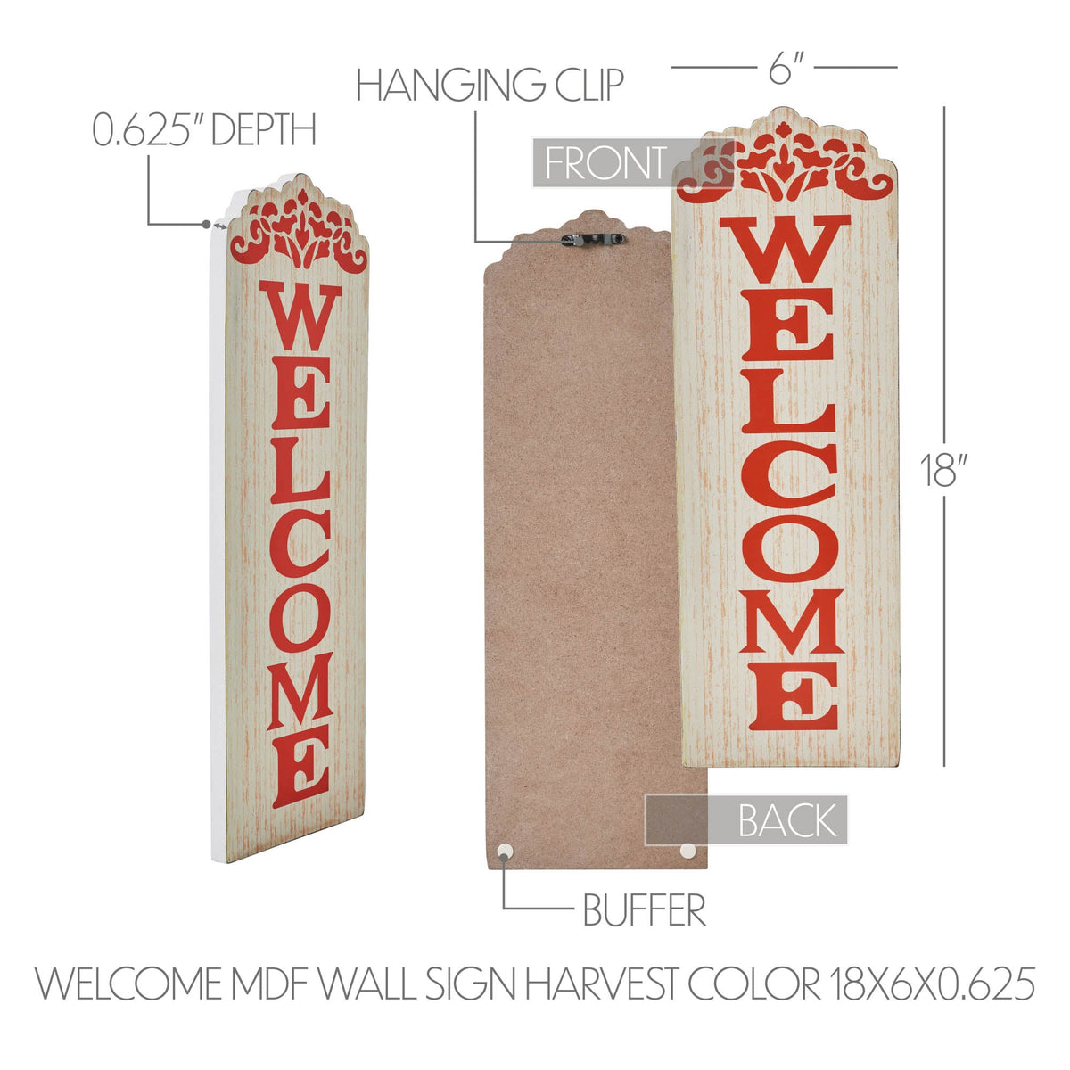 Fall Welcome Wooden Porch Sign – Vertical Autumn Entryway & Front Door Decor AllyBay