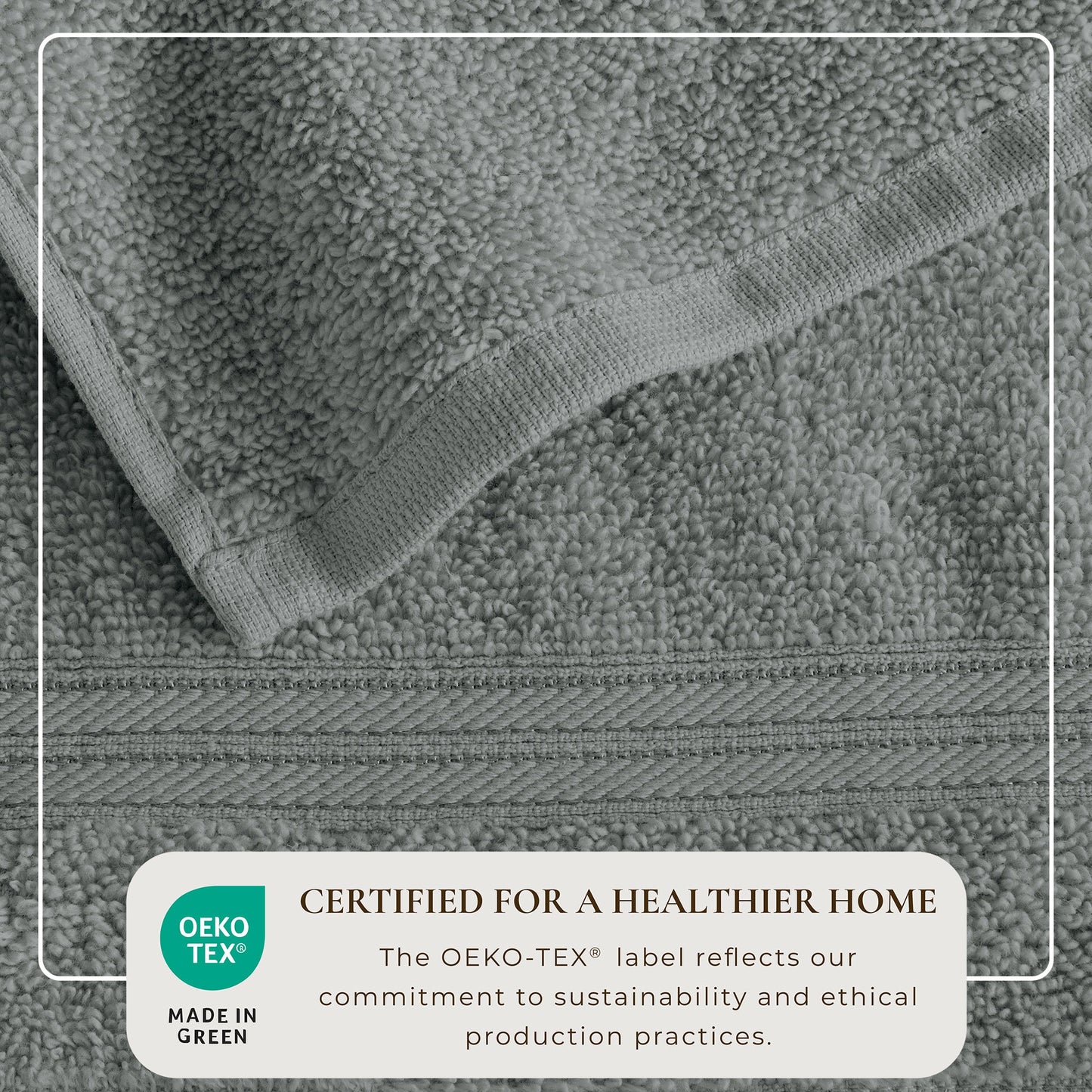 Cooper Collection Cotton Terry Bath Towel Set Lightweight Soft Towels Quick Drying Feather Spun Technology