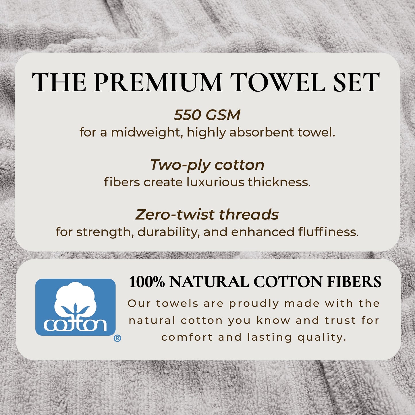 Karina Collection Luxury Cotton Bath Towels With Combed Cotton And Modern Ribbed Texture