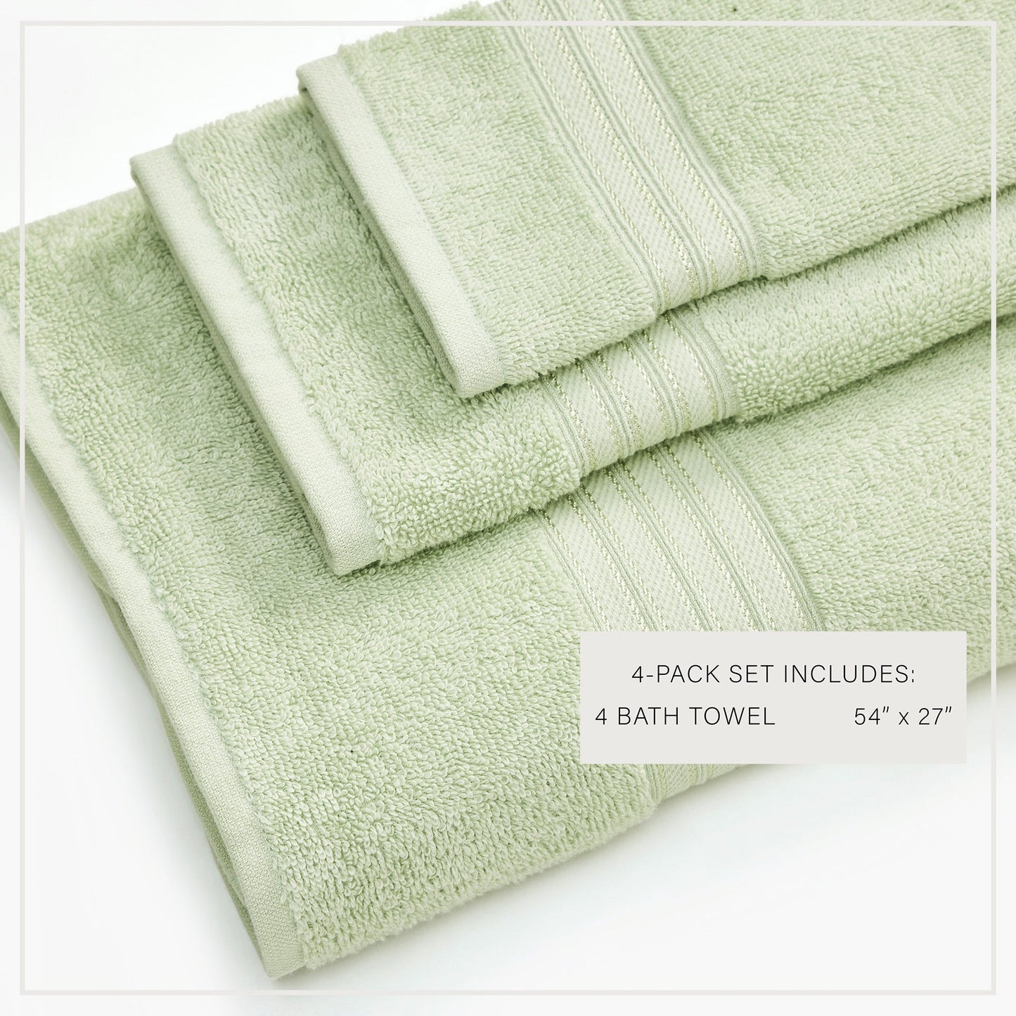 Cooper Collection Cotton Terry Bath Towel Set Lightweight Soft Towels Quick Drying Feather Spun Technology
