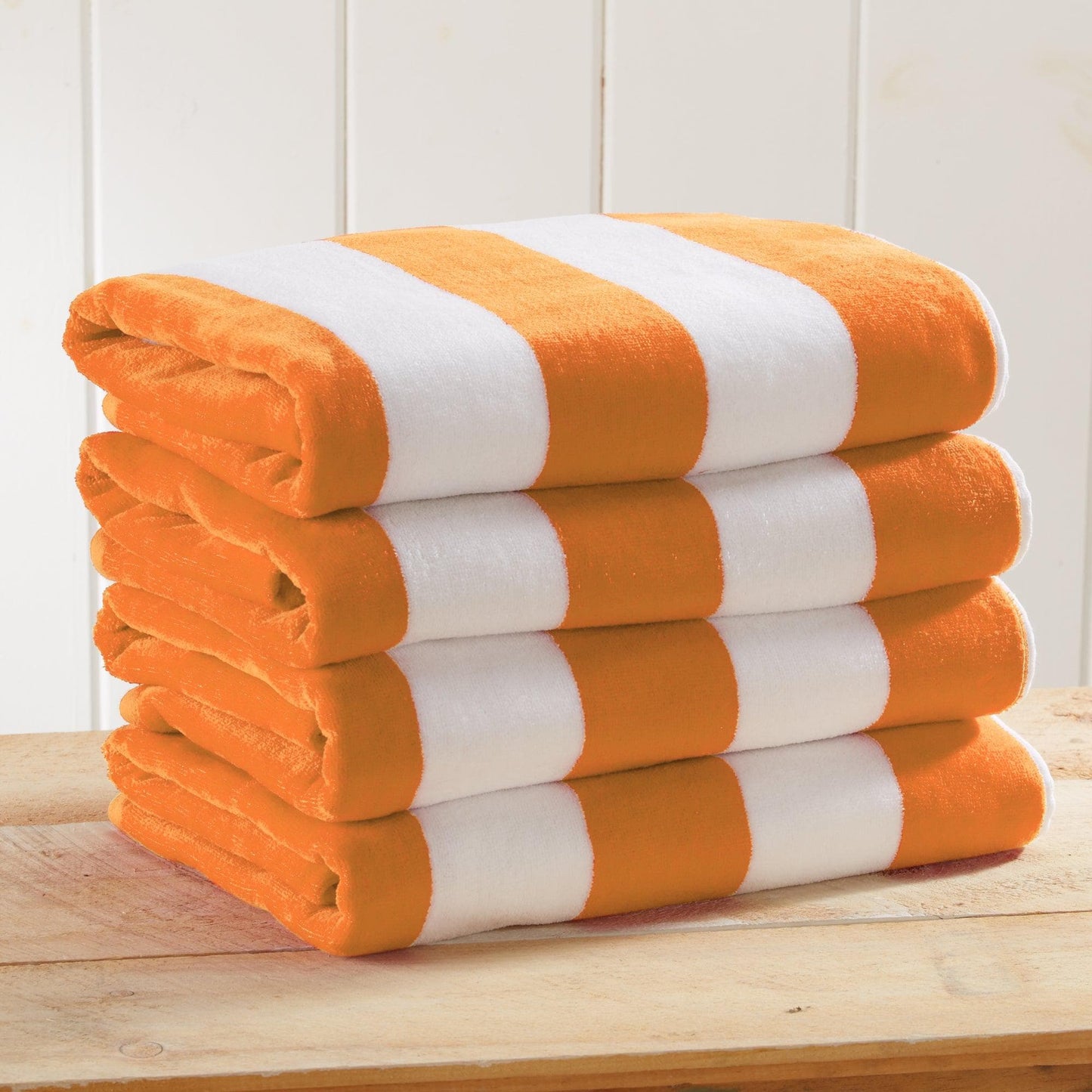 Oversized Cotton Velour Cabana Stripe Beach Towel Novia Collection Ultra Soft for Beach Poolside Camping