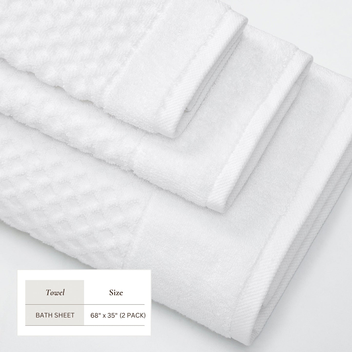 Cotton Diamond Waffle Weave Bath Towel Set Grayson Collection Low Twist Two Ply Towels For Everyday Luxury