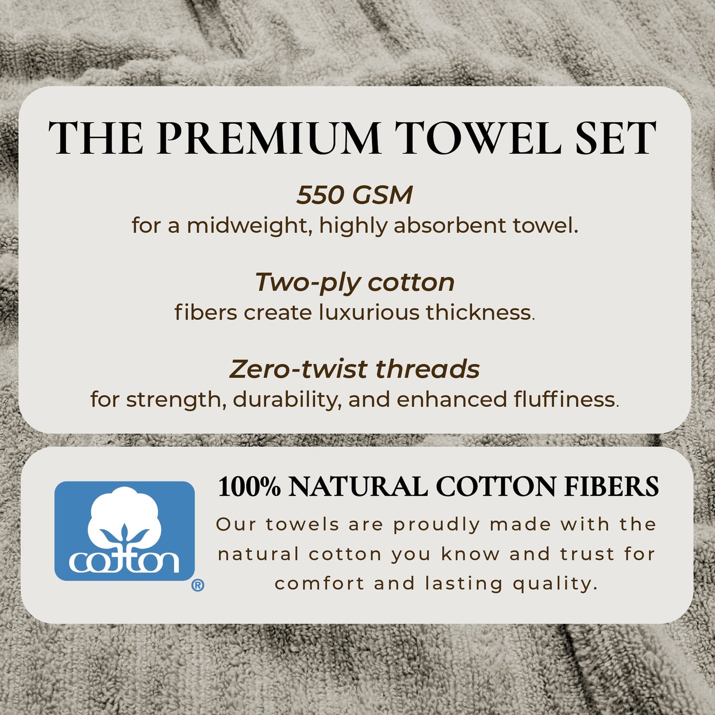 Karina Collection Luxury Cotton Bath Towels With Combed Cotton And Modern Ribbed Texture