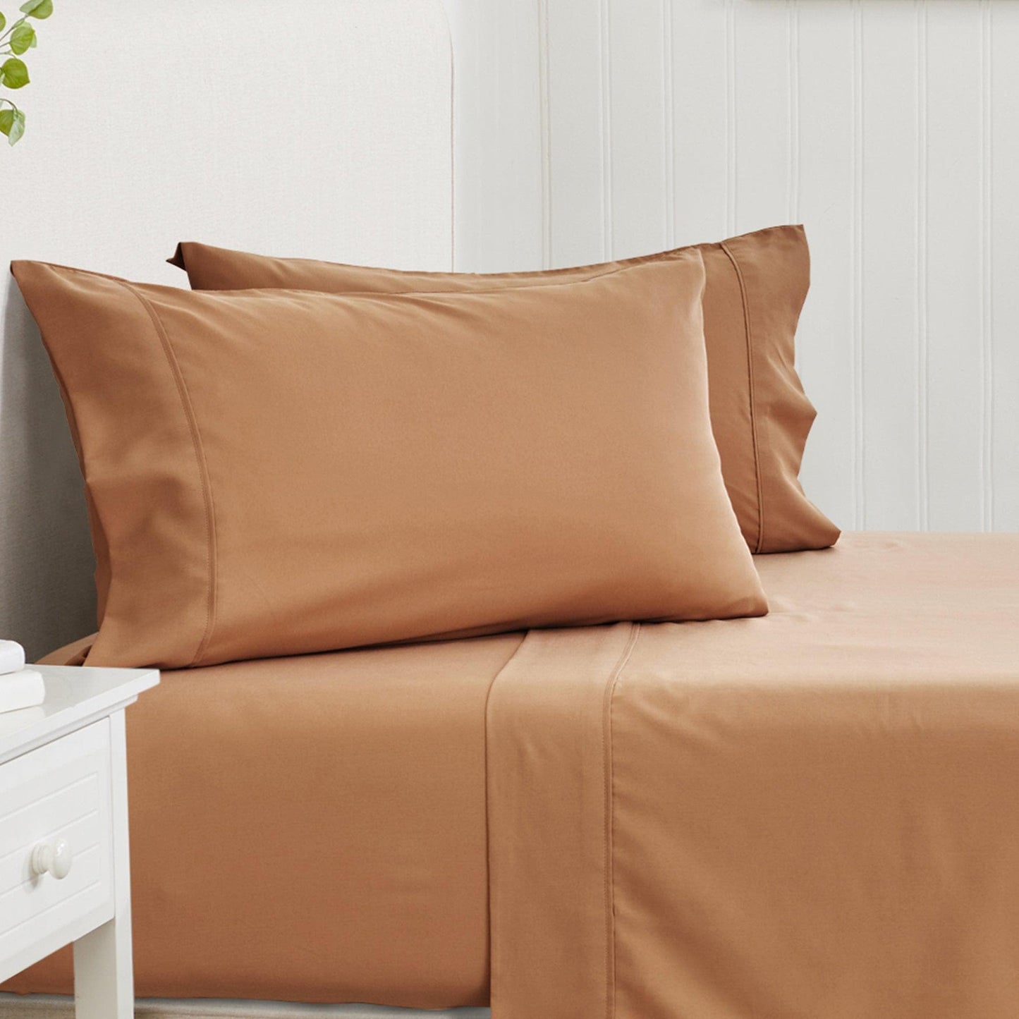 Jordyn Collection 4 Piece Rayon Derived From Bamboo Sheet Set Lightweight Breathable Wrinkle Resistant Easy Care
