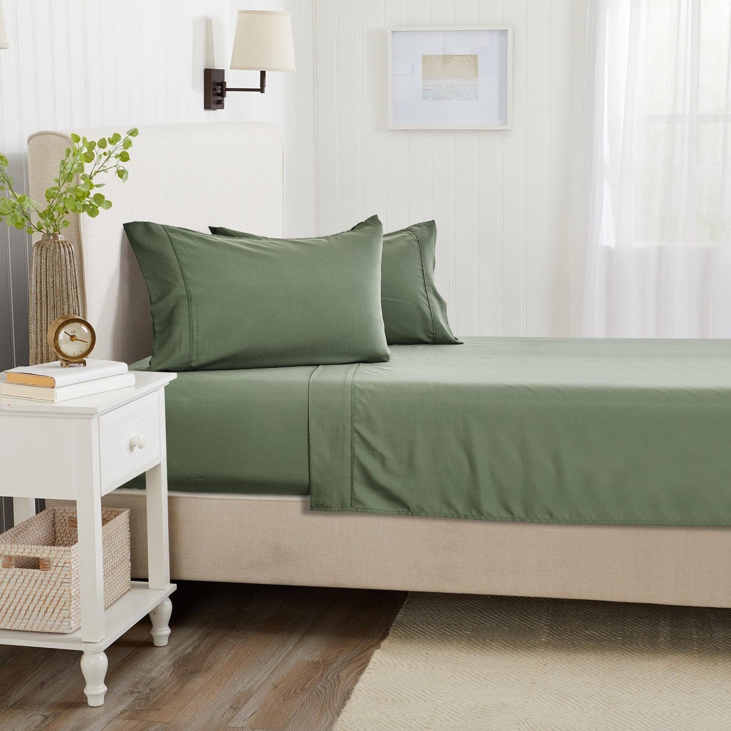Jordyn Collection 4 Piece Rayon Derived From Bamboo Sheet Set Lightweight Breathable Wrinkle Resistant Easy Care