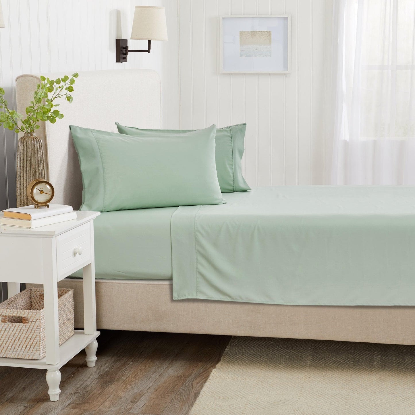 Jordyn Collection 4 Piece Rayon Derived From Bamboo Sheet Set Lightweight Breathable Wrinkle Resistant Easy Care