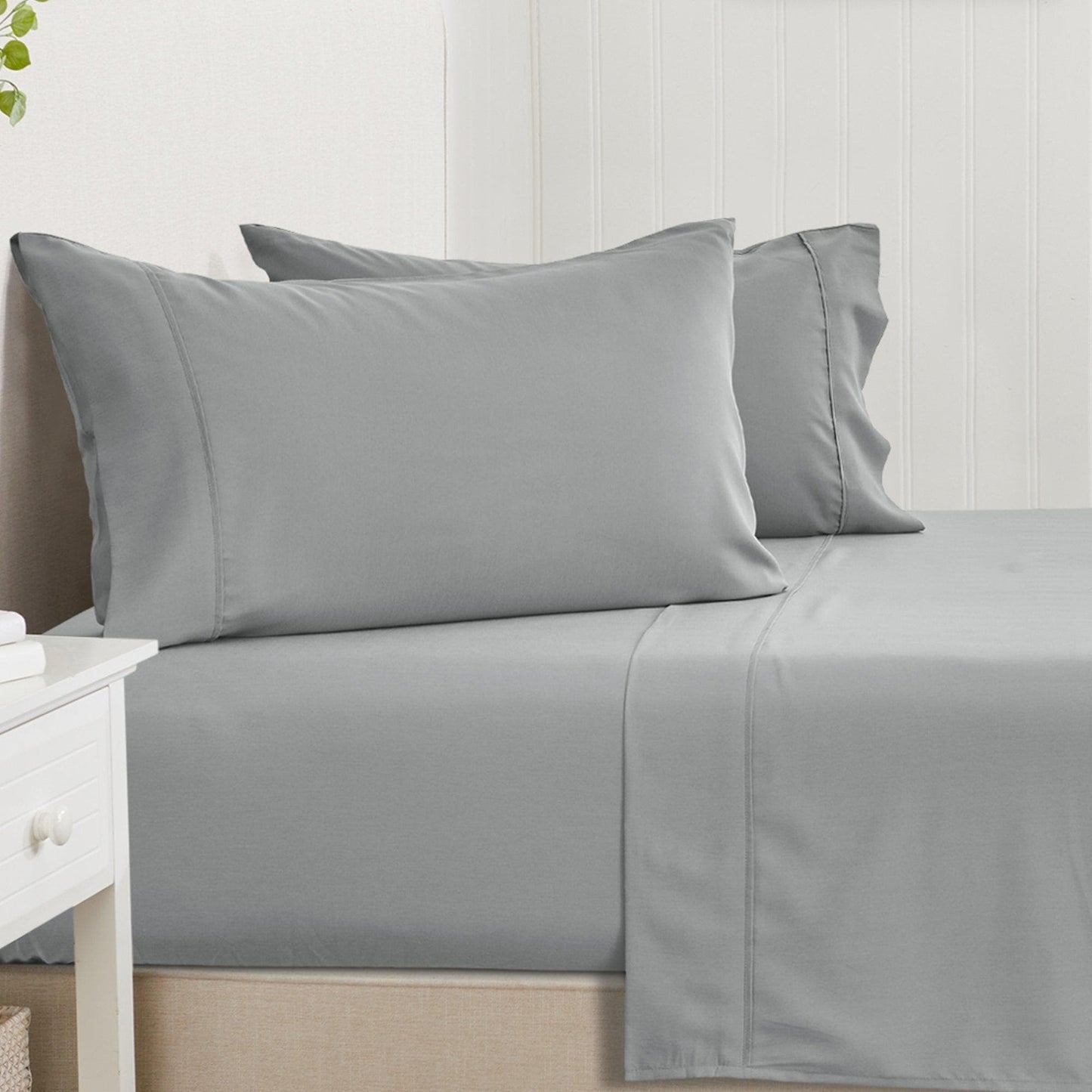Jordyn Collection 4 Piece Rayon Derived From Bamboo Sheet Set Lightweight Breathable Wrinkle Resistant Easy Care