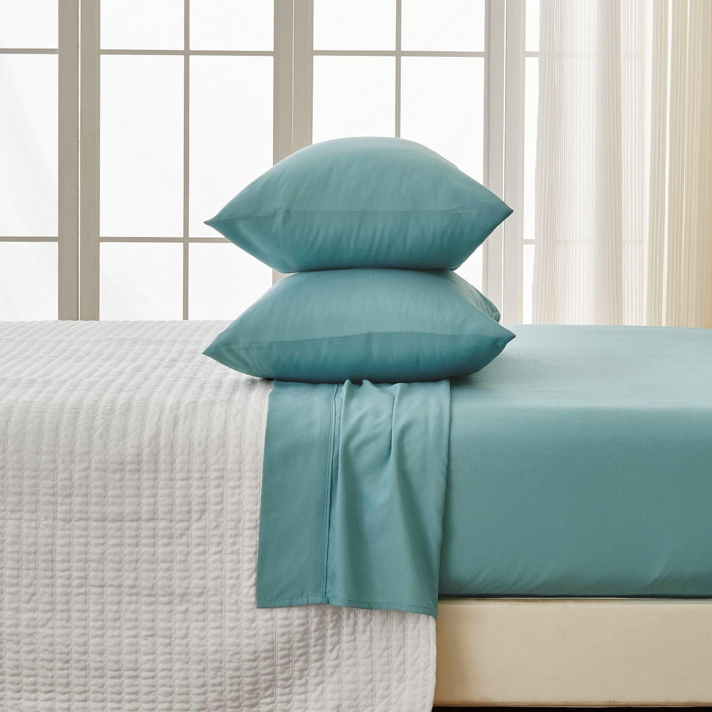 Jordyn Collection 4 Piece Rayon Derived From Bamboo Sheet Set Lightweight Breathable Wrinkle Resistant Easy Care