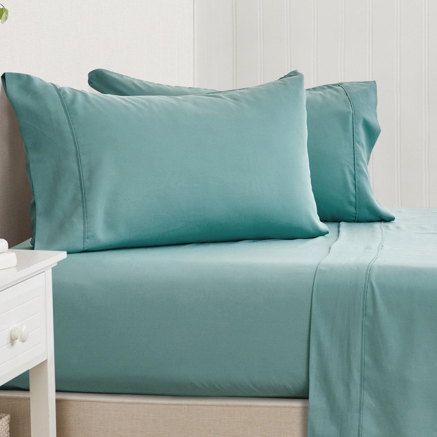 Jordyn Collection 4 Piece Rayon Derived From Bamboo Sheet Set Lightweight Breathable Wrinkle Resistant Easy Care