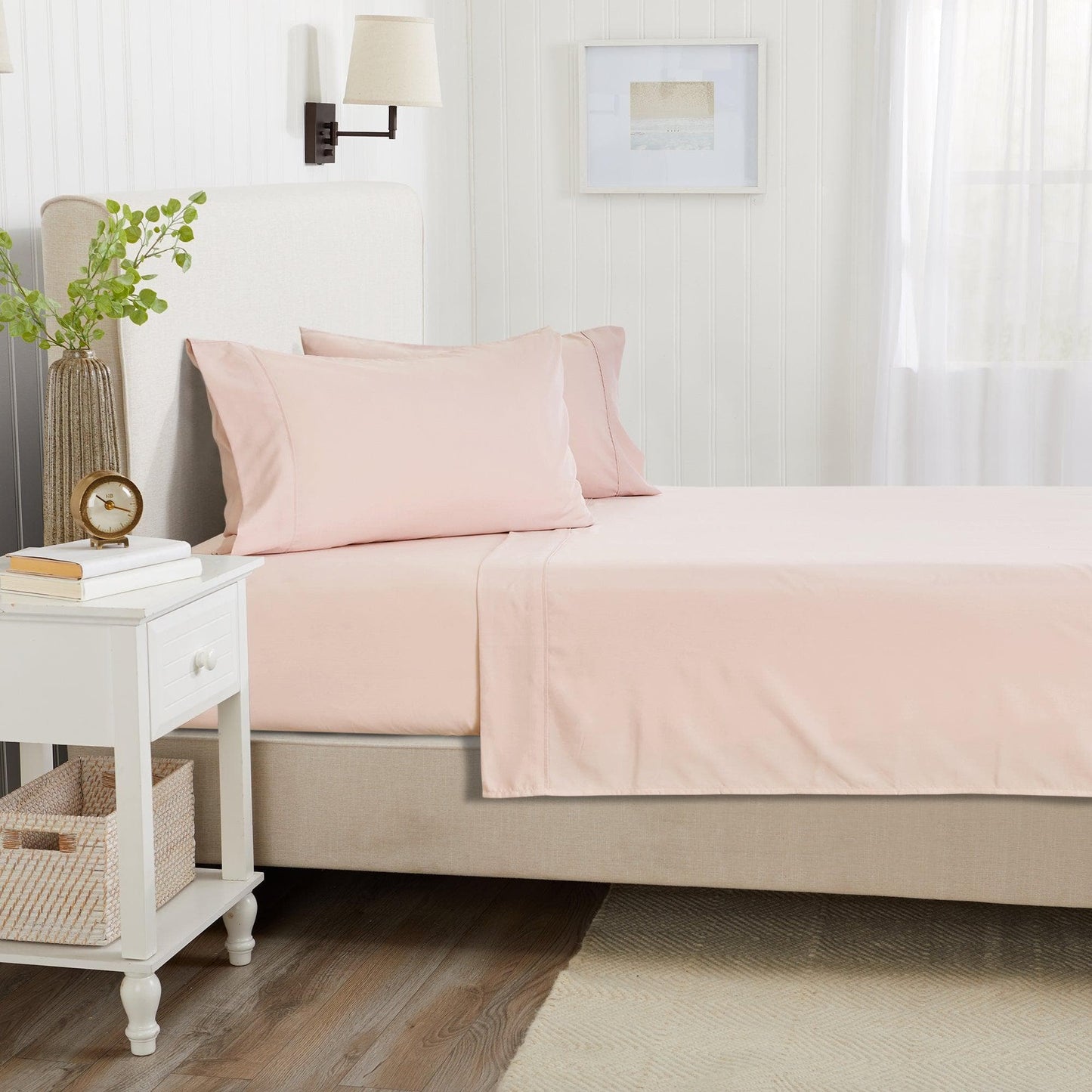Jordyn Collection 4 Piece Rayon Derived From Bamboo Sheet Set Lightweight Breathable Wrinkle Resistant Easy Care