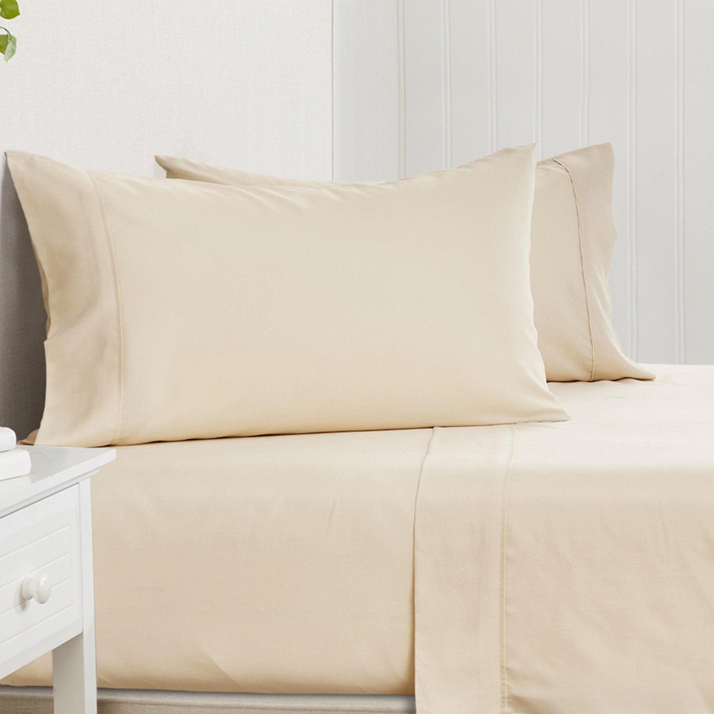 Jordyn Collection 4 Piece Rayon Derived From Bamboo Sheet Set Lightweight Breathable Wrinkle Resistant Easy Care