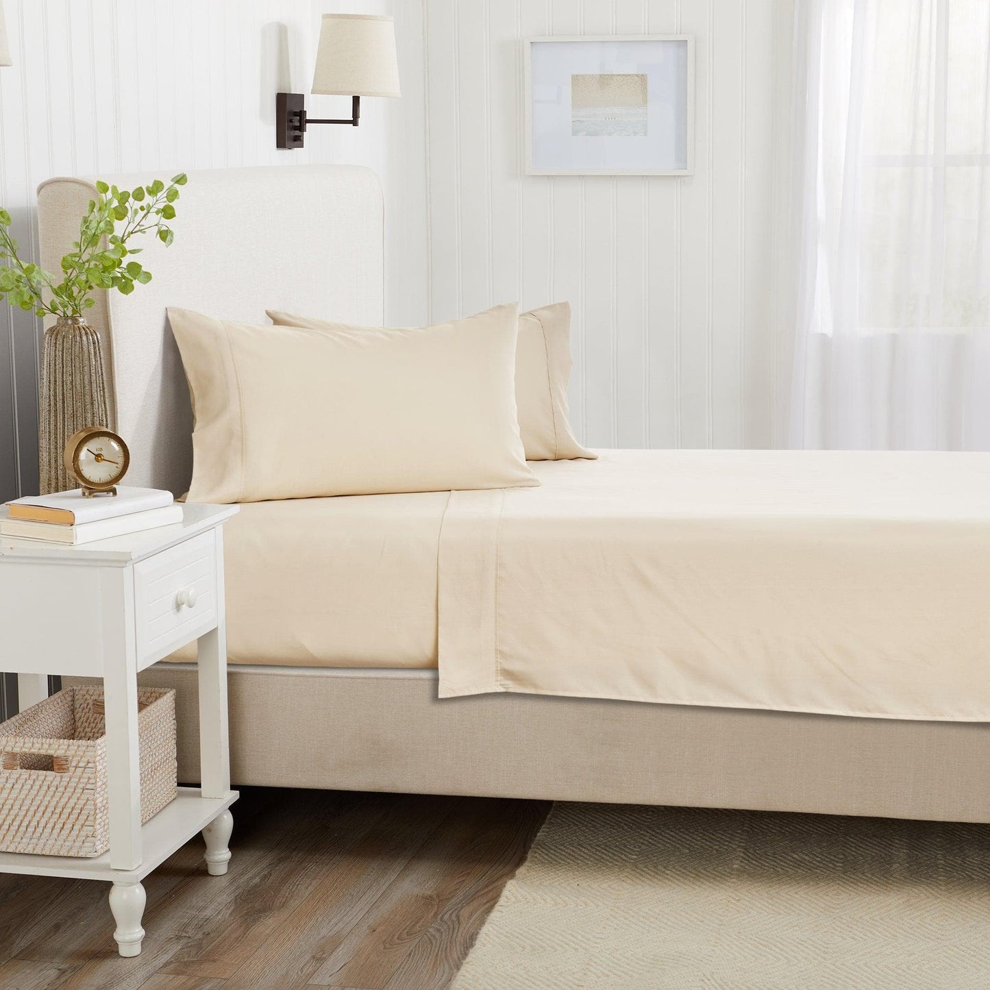 Jordyn Collection 4 Piece Rayon Derived From Bamboo Sheet Set Lightweight Breathable Wrinkle Resistant Easy Care