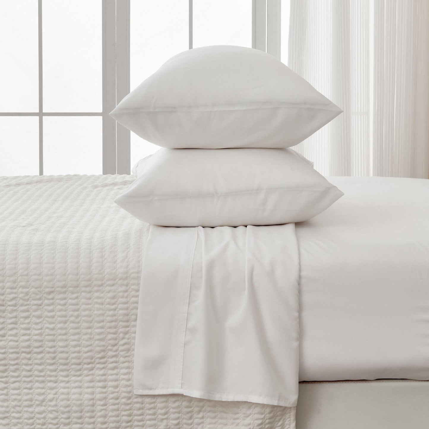 Jordyn Collection 4 Piece Rayon Derived From Bamboo Sheet Set Lightweight Breathable Wrinkle Resistant Easy Care