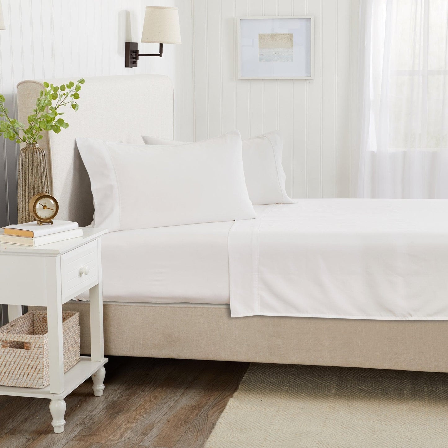 Jordyn Collection 4 Piece Rayon Derived From Bamboo Sheet Set Lightweight Breathable Wrinkle Resistant Easy Care