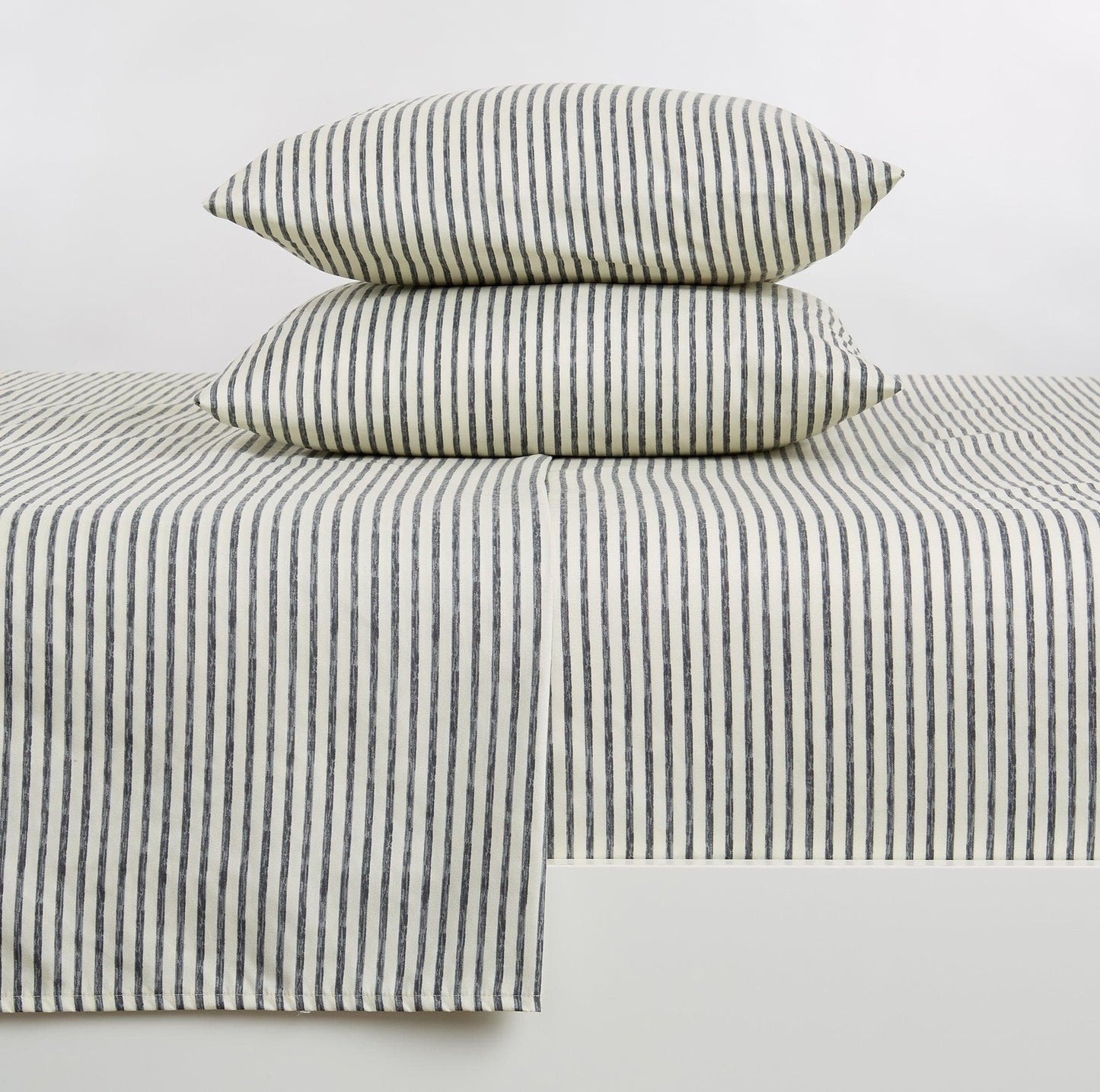 Evette Collection Striped Microfiber Sheet Set with Colorfast Stripes and Easy Care Comfort