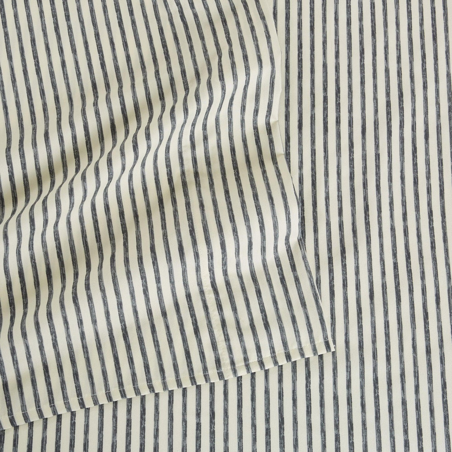 Evette Collection Striped Microfiber Sheet Set with Colorfast Stripes and Easy Care Comfort