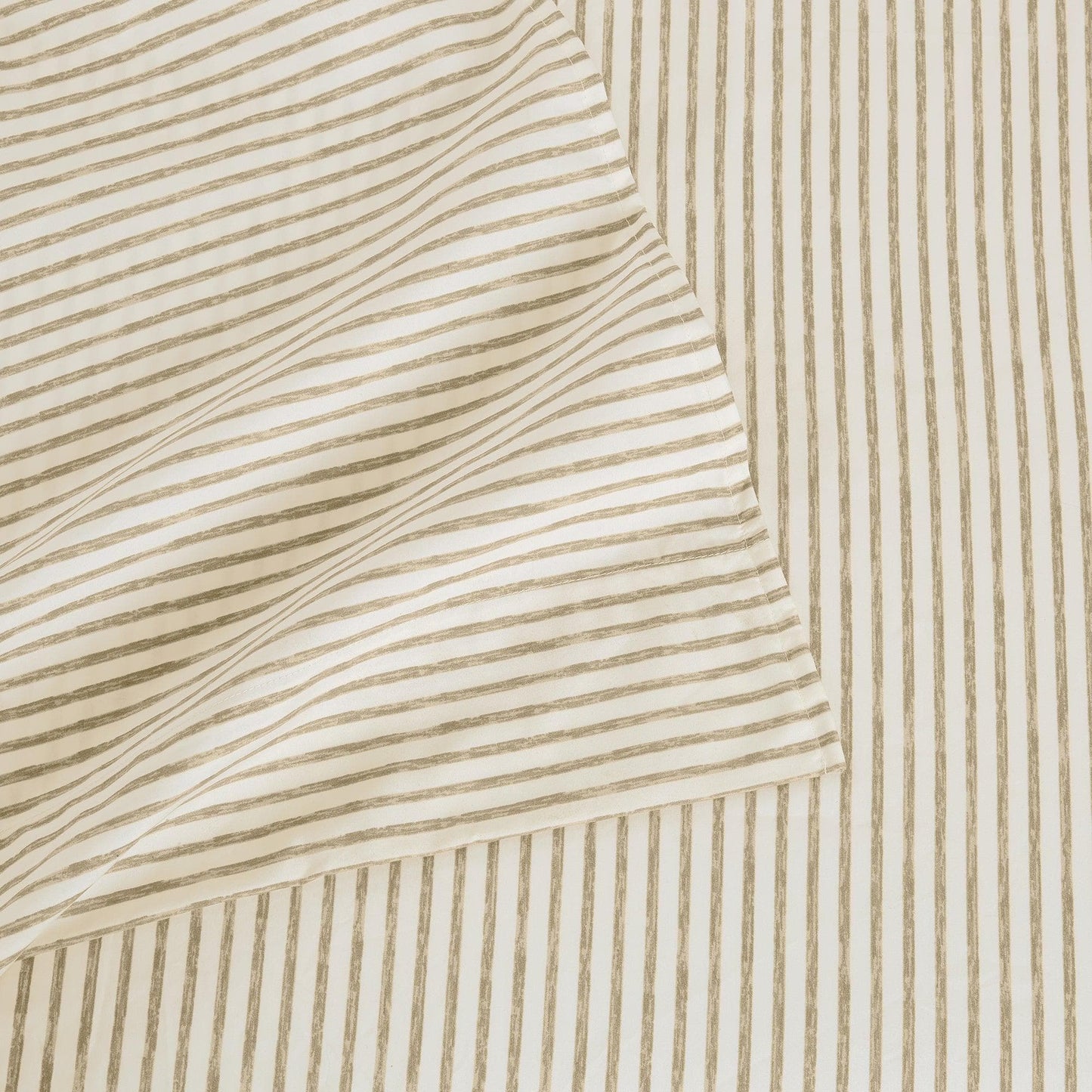 Evette Collection Striped Microfiber Sheet Set with Colorfast Stripes and Easy Care Comfort