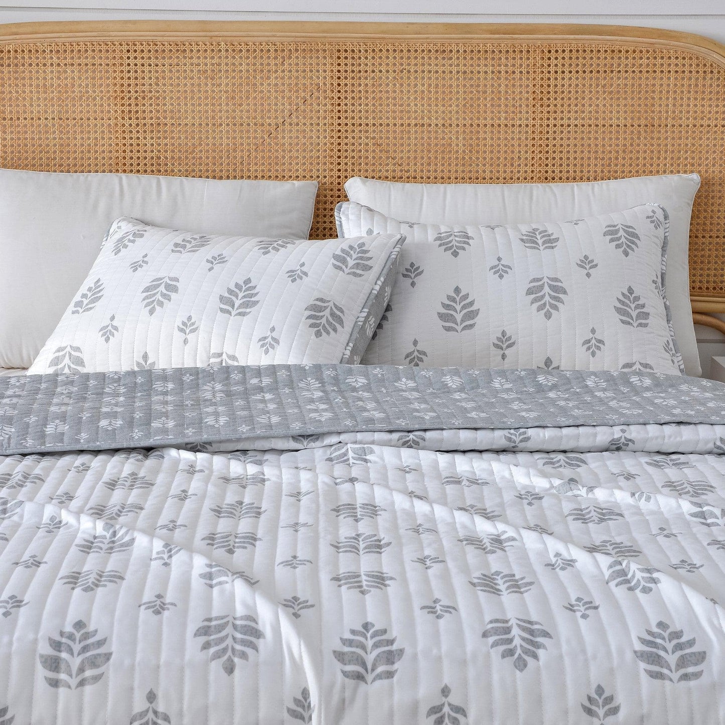 Three Piece French Floral Quilt Colette Collection Bedding Set For Year Round Comfort