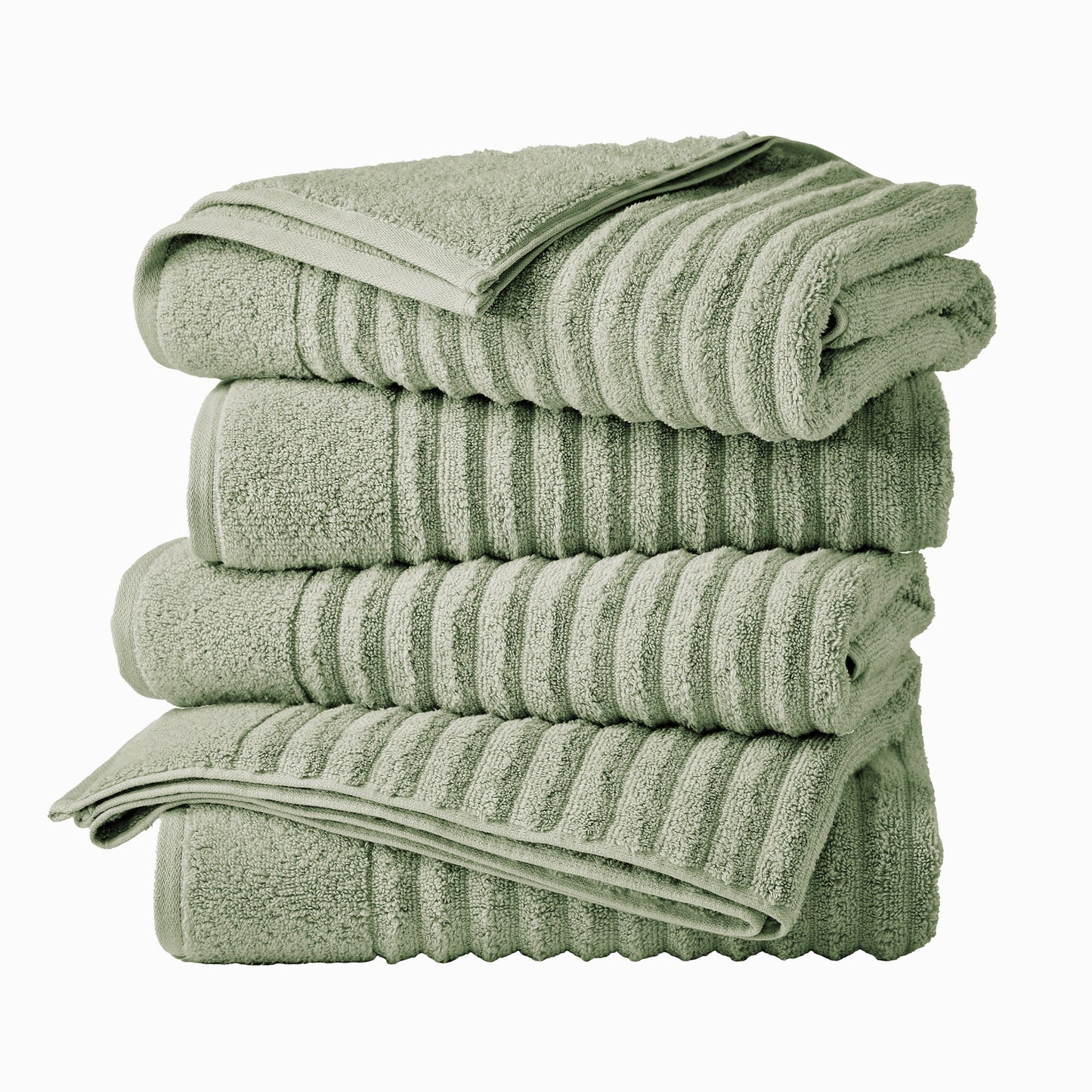 Karina Collection Luxury Cotton Bath Towels With Combed Cotton And Modern Ribbed Texture