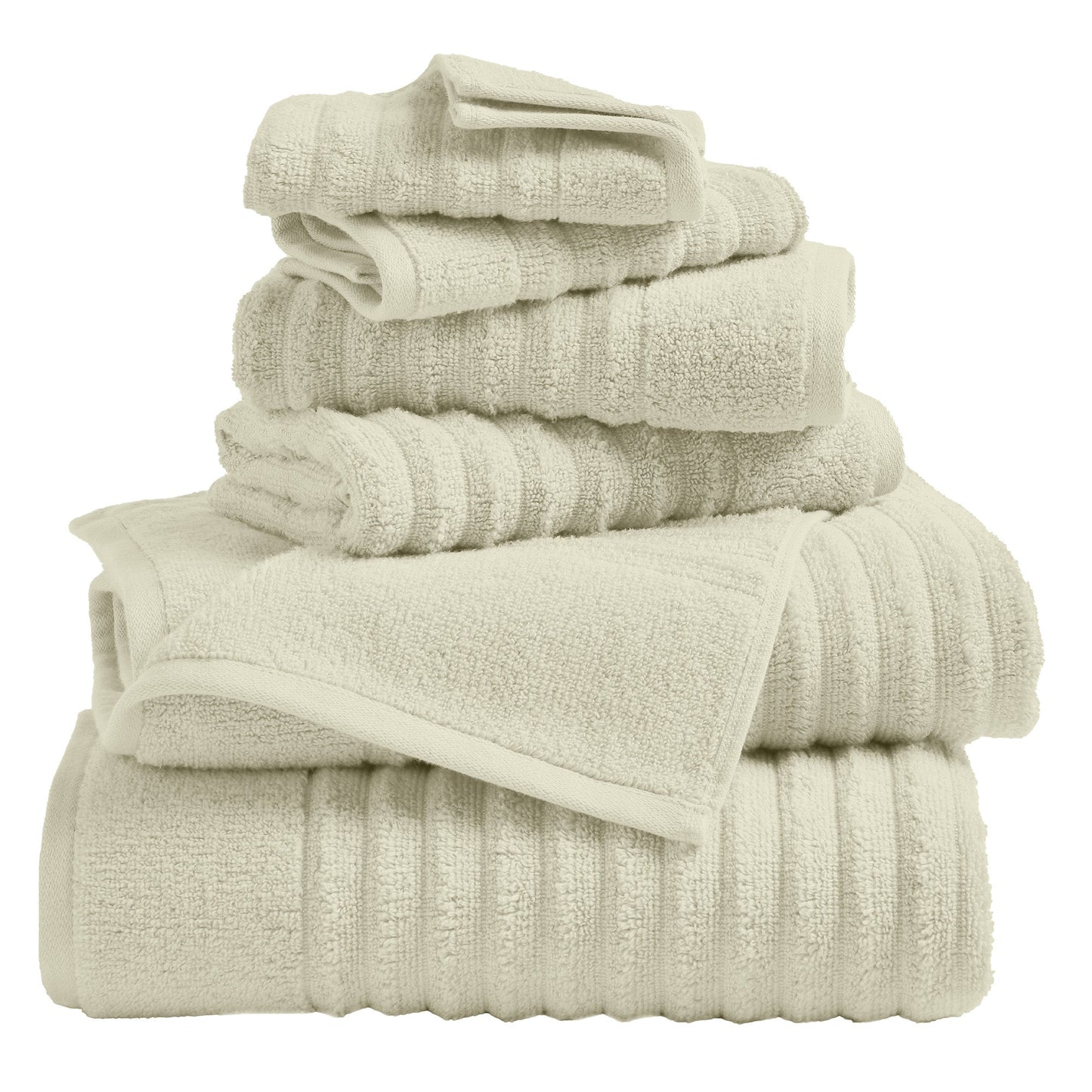 Karina Collection Luxury Cotton Bath Towels With Combed Cotton And Modern Ribbed Texture