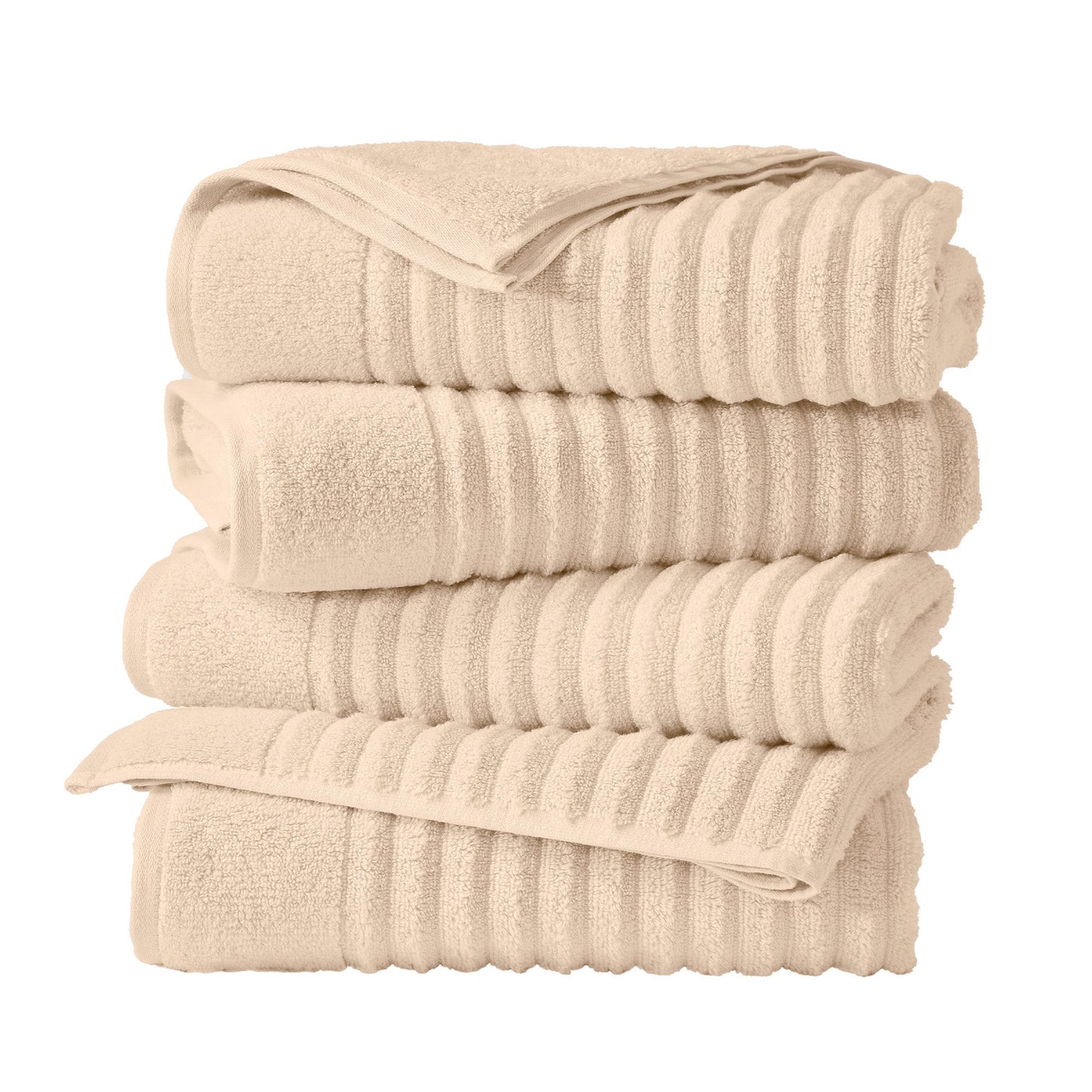 Karina Collection Luxury Cotton Bath Towels With Combed Cotton And Modern Ribbed Texture